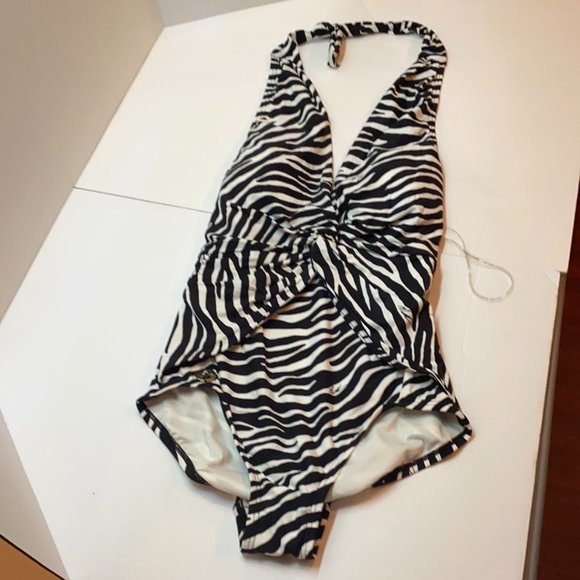 NWT Michael Kors Zebra Print One-Piece Swimsuit - Picture 3 of 4